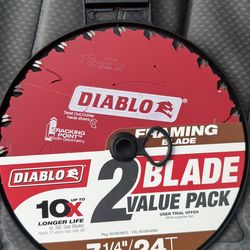 DIABLO 7-1/4in. x 24-Teeth Framing Circular Saw Blade for Wood (2 blades-Pack)