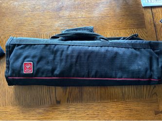 Wusthof Knife Roll with knives and steel