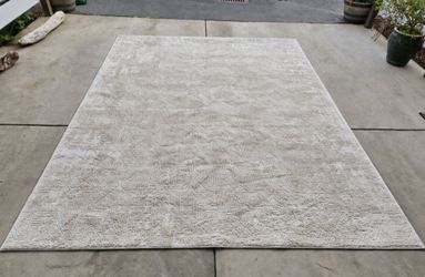 Beautiful 8x10 ft Cream Area Rug