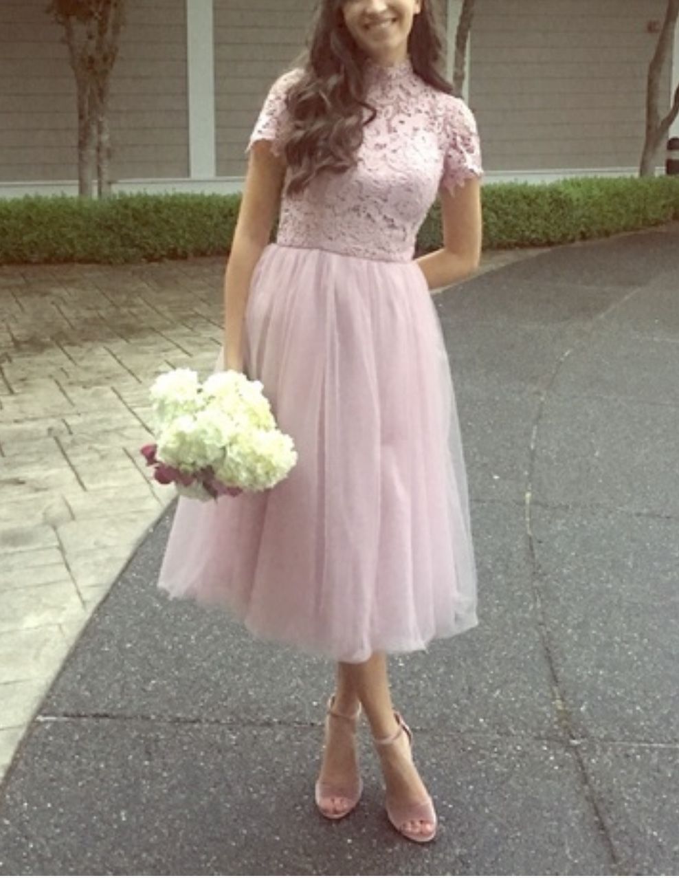 Asos CHI CHI London pink tulle dress size 4 US,size 8 UK