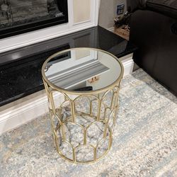 Mirror Top Side Table