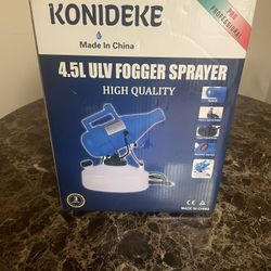 4.5L (1.2 Gallon) Electric ULV Portable Fogger Sprayer Machine Cold Fogger