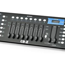 CO-Z 192 DMX 512 Stage DJ Light Controller Lighting Mixer Board Console for Light Shows, Party Disco Pub Night Club DJs KTV Bars and Moving Heads