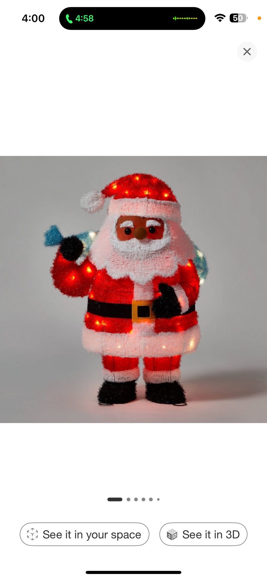 Outdoor Santa Decoration