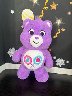 CAREBEAR SHAREBEAR - PURPLE PLUSH 14 inches