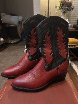 ROC India Leather Women’s Cowboy Boots Size 8-9