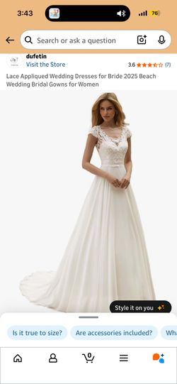 Wedding Dress Size 8