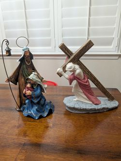 Two Jesus Figurines