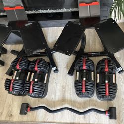 Bowflex 552 dumbbells pair 2x52.5 and Stand 