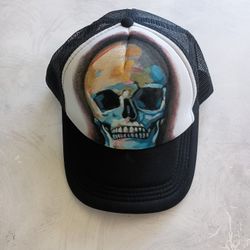 skull trucker hat