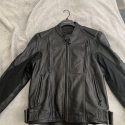 Black Leather Jacket Medium 