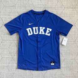 Nike Dri-Fit NCAA Duke University Blue Devils Men’s Button Up Baseball Jersey