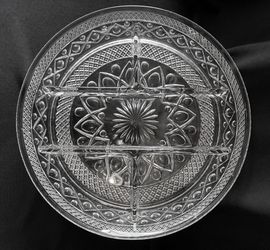 Imperial Glass Cape Cod Crystal 5 Part Relish Dish