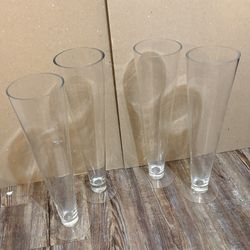 4 Trumpet Vases 