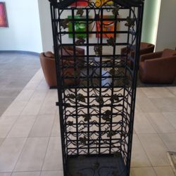 Beautiful Antique Wrought Iron Wine Rack