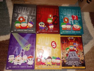 South Park DVD Seasons 1-5 + Movie Bundle
