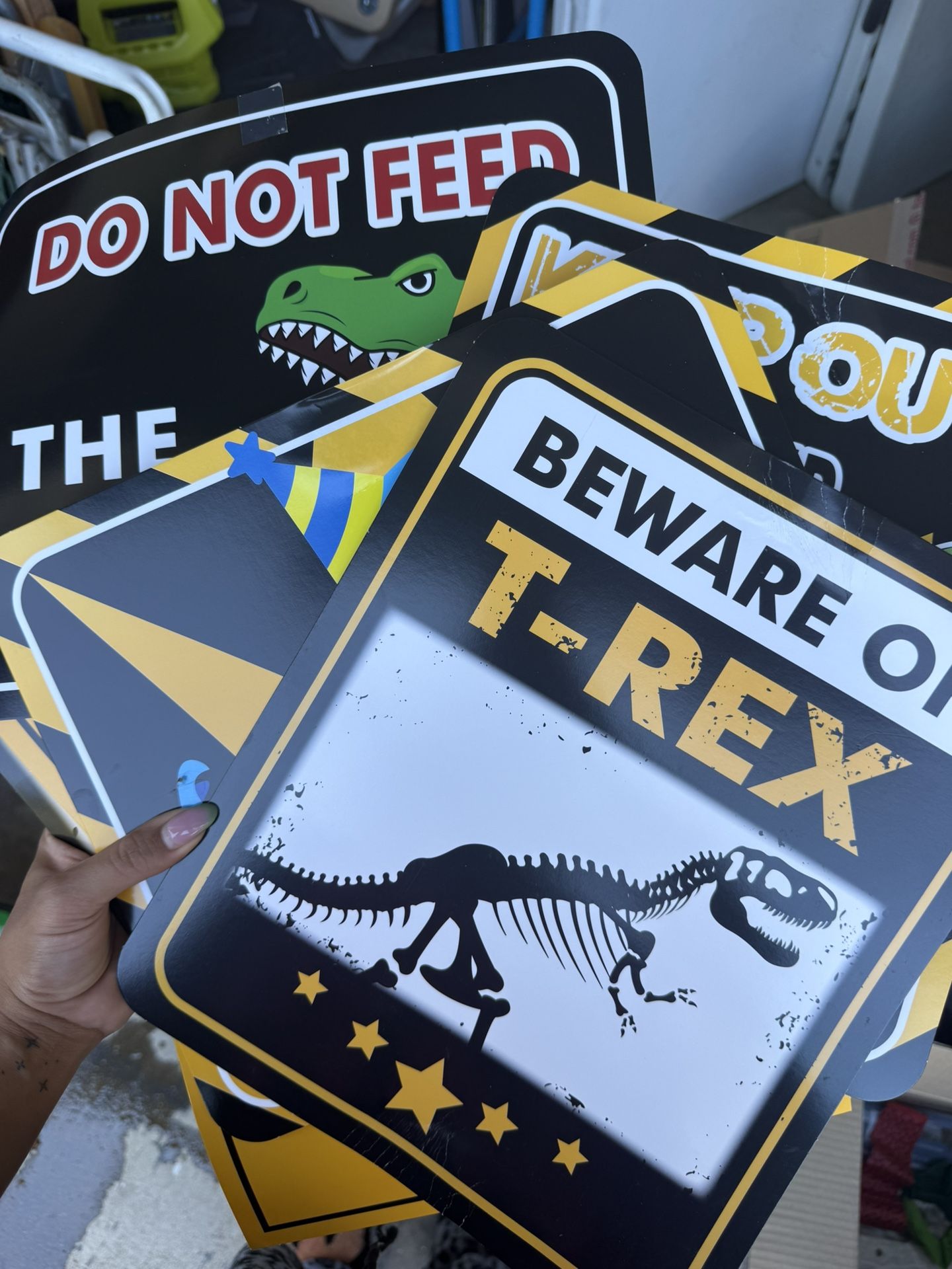 Dinosaur Party Signs