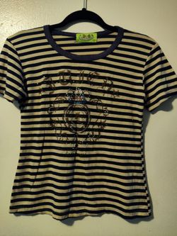 Juicy Couture Striped Graphic Tee