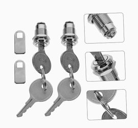 2 Sets Cam Lock Tubular Lock RV Compartment Safe Lock with Keyed Loc