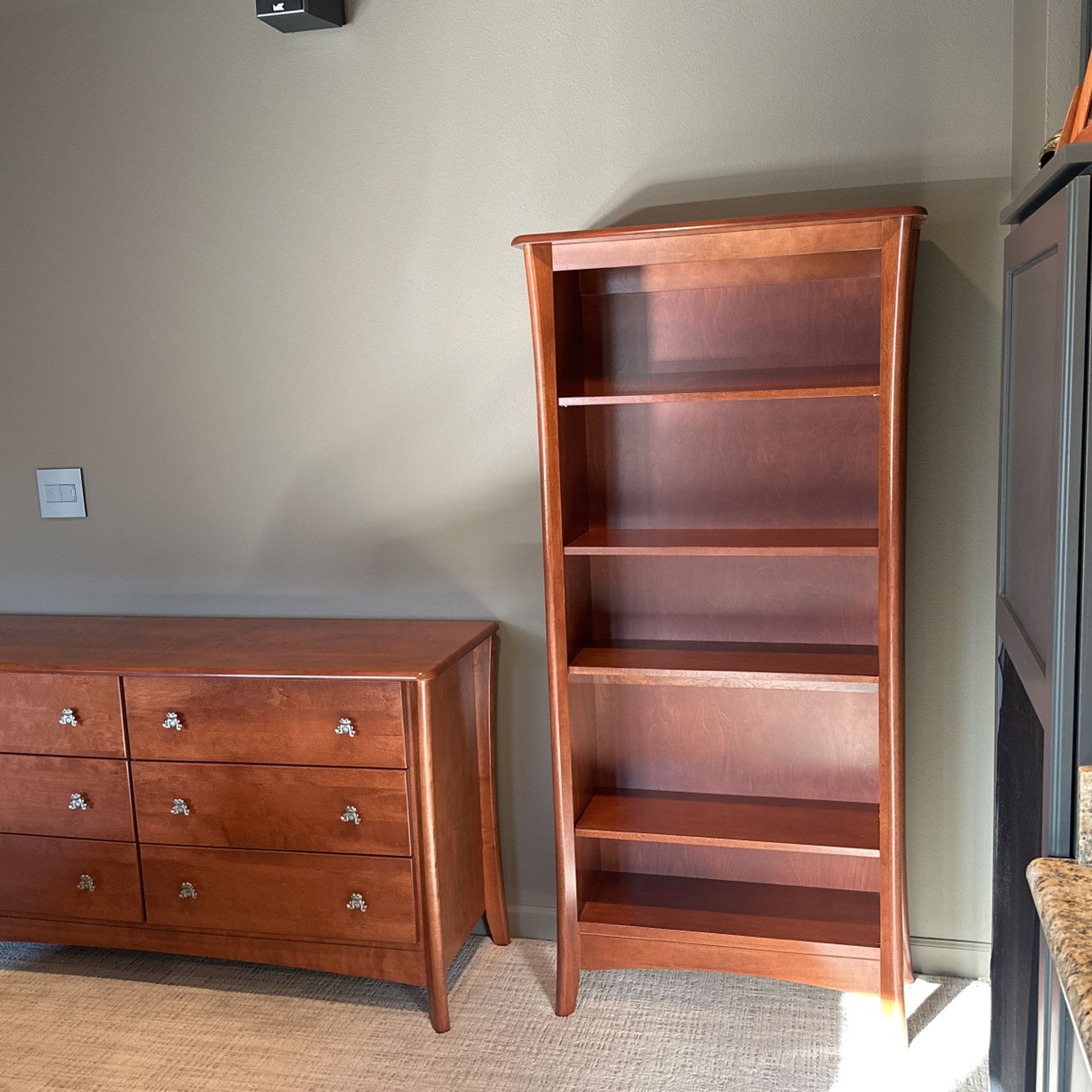 Dutailier Matching Bookcase and Dresser