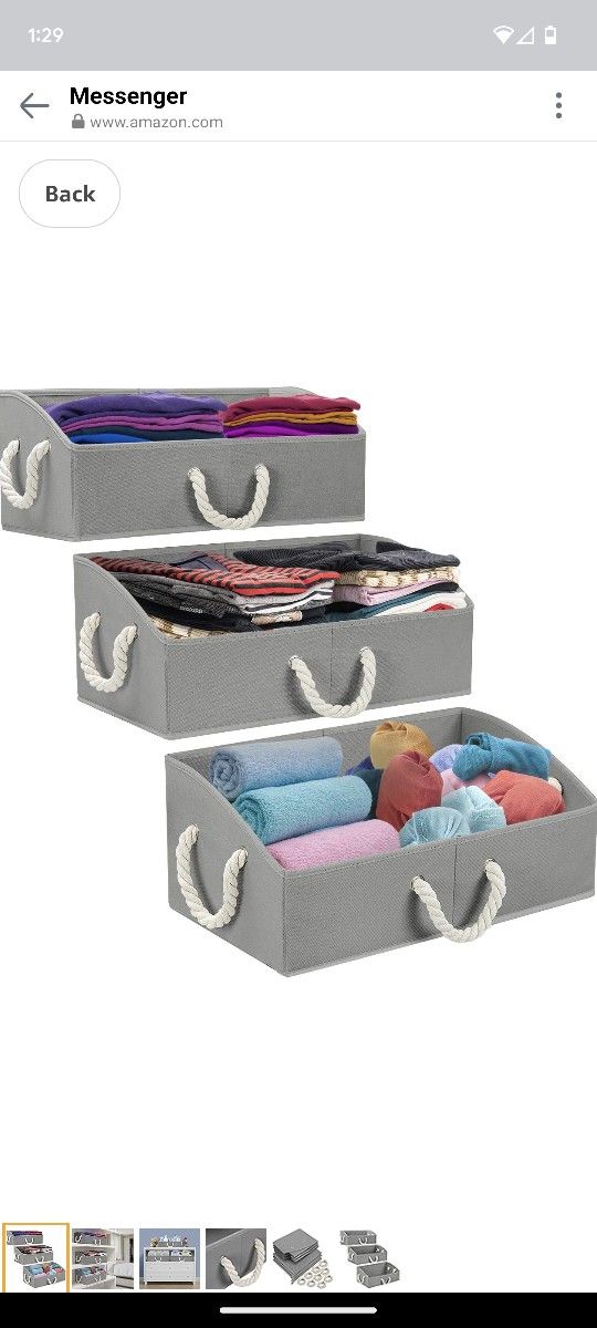 Fabric Organizer Set Of 3