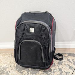 Fūl Backpack  Laptop Compartment Black Red  Carry-On Hiking Walking Gym Multi pocket bag