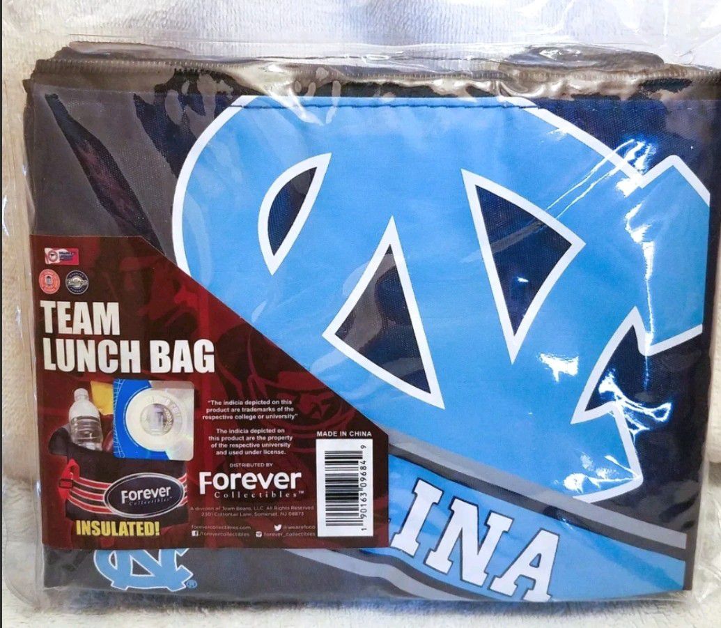 North Carolina Tar Heels Team Insulated Lunch Bag Cooler Zippered Closure NCAA