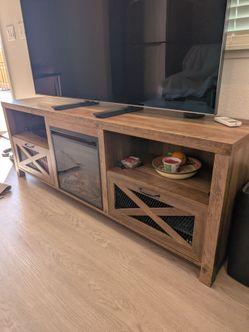 TV stand w/ heated fireplace (up to 80")