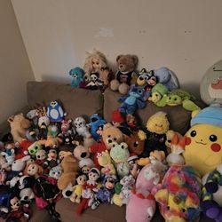 100+ Plush Stuffed Animal Lot Bundle Mixed Brands Sizes Used Condition