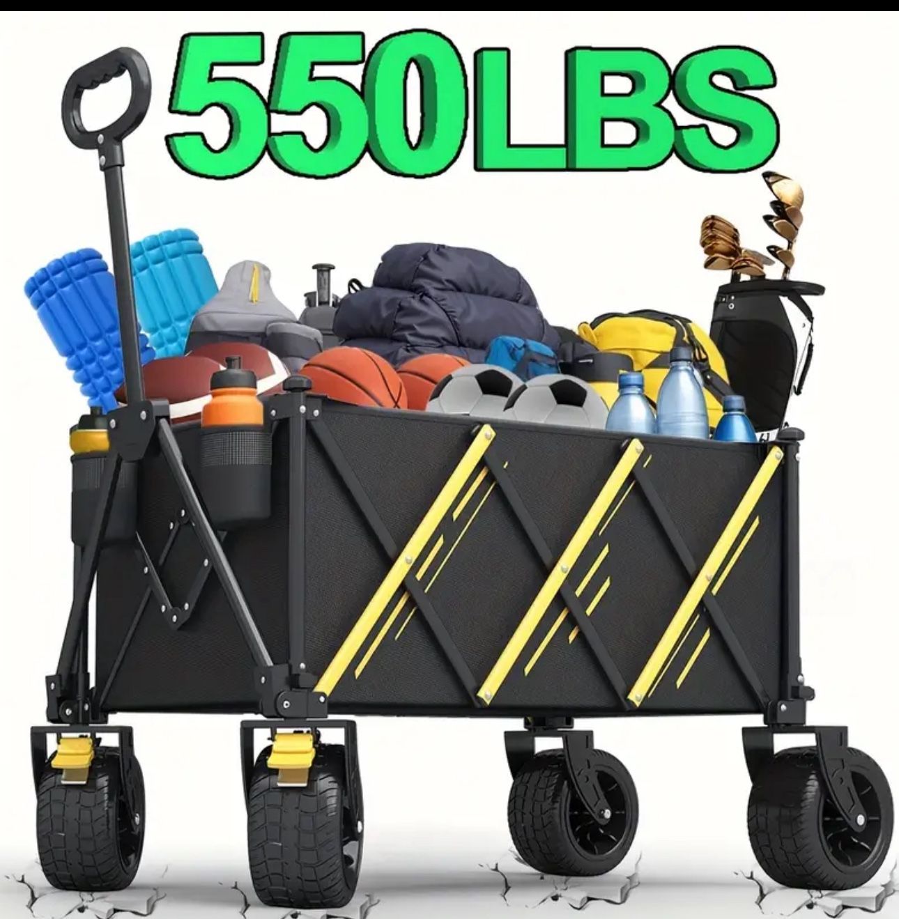 Heavy Duty Foldable Wagon 550 Lb
