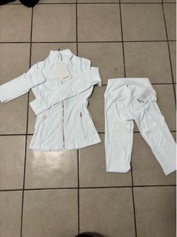 White and gold lululemon set