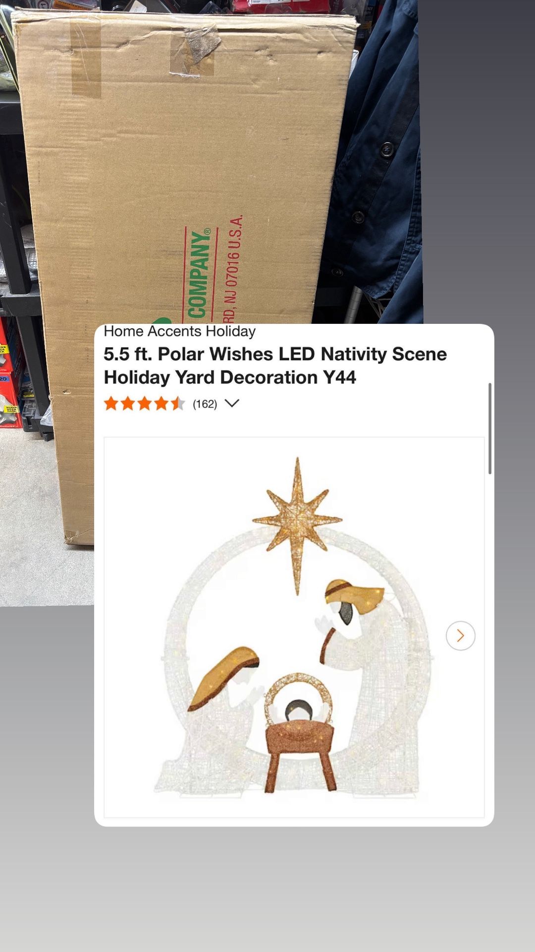 5.5 ft. Polar Wishes LED Nativity Scene Holiday Yard Decoration