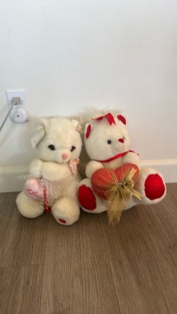 🧸 Valentine’s Day Teddy Bears – Set of 2