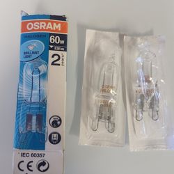 OSRAN Halopin 66660 120V 60 Watt Halogen G9 Lamp (PACK OF 2)