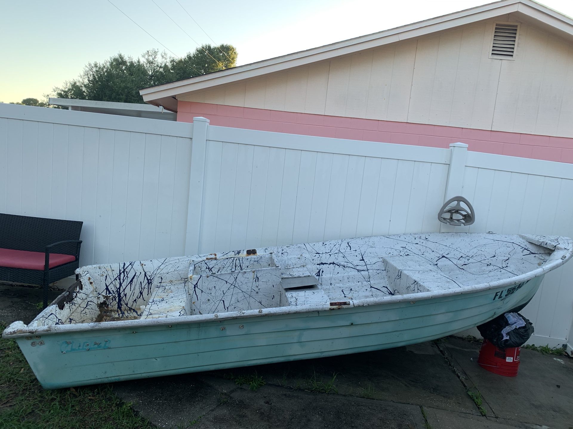 Orlando clipper fiberglass Jon boat for Sale in Tampa, FL OfferUp