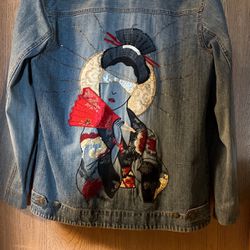 Vintage Chicos  Long Jean Jacket