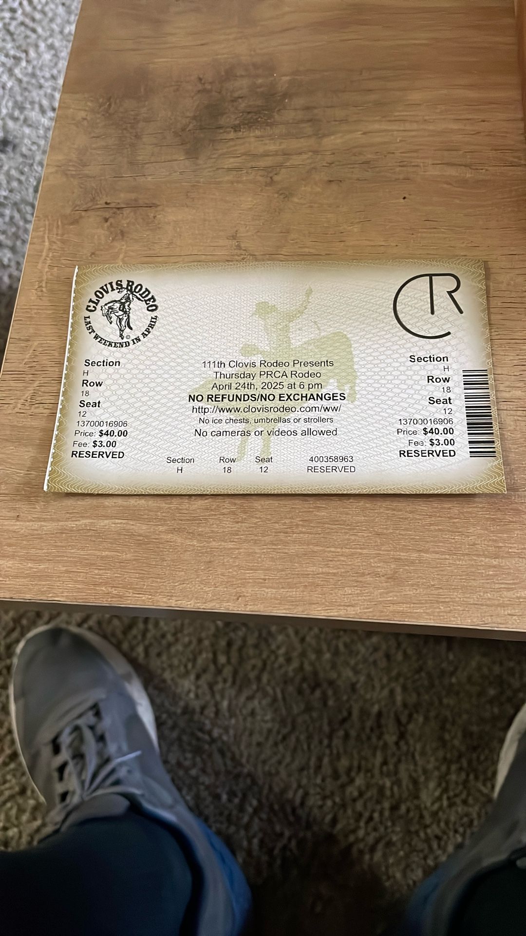 Clovis Rodeo Ticket