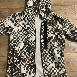 Nike Sportswear Tech Fleece Full Zip Hoodie Green/Brown Camo-used SMALL