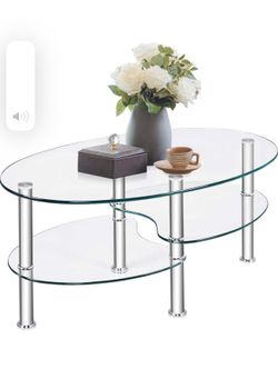 Glass coffee table