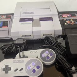 Super Nintendo SNES Bundle  Original Console, Tested & Fully Working!
