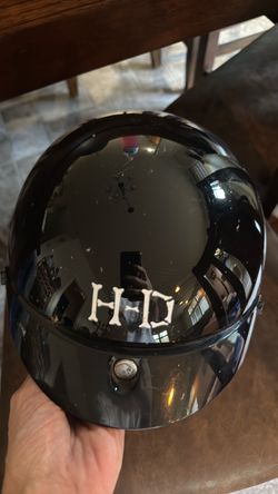 Vintage Harley-Davidson Gloss Black Motorcycle Helmet