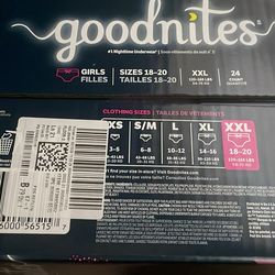 Goodnites Girls Nighttime Underwear XXL 18-20 (24 count)