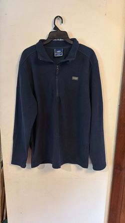 AFTCO Sundown 1/4 Zip Fleece Pullover in a navy blue