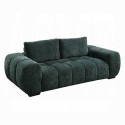 COUCH SOFA MODERN RETRO DESIGN GREEN FABRIC SILLON