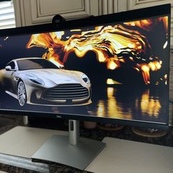 DELL 34" Wide USB-C 3800R 2K Curved WEBCAM/WQHD/LCD/WLED/IPS/Monitor/21:9/HDMI/DP//TILT/SPEAKERS