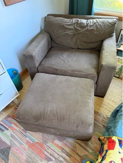 Large Comfy Chair and Ottoman