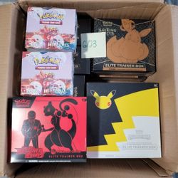 Pokemon Destined Rivals PC ETB +Shining Fates ETB + Battle Styles Booster Box + Celebrations PC ETB