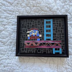 Handmade Mosaic Art Super Mario Brothers Nintendo Videogame OOAK