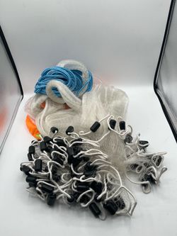 12 Feet Radius Saltwater Fishing Cast Net for Bait Trap