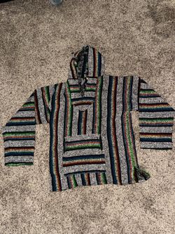 Baja Hoodie Pullover Striped Drug Rug xxl